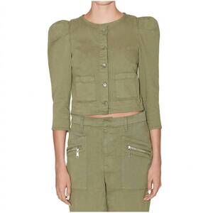 NEW LE JEAN sienna jacket in military